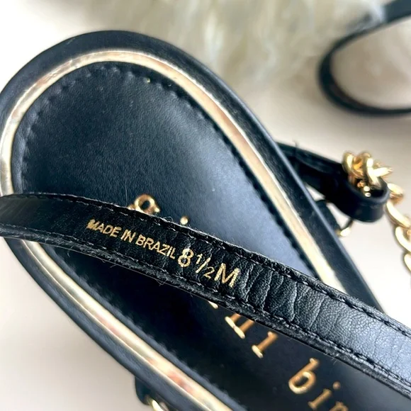 Gianni Bini Black Leather High Heel Strappy Sandals New Size 8.5 - Picture 7 of 7